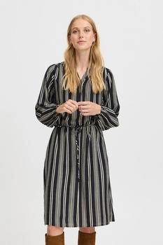 Fransa A-Linien-Kleid FRARIANA DR schwarz gemustert AO24 02G