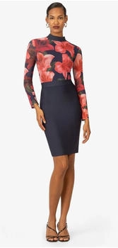 Kraimod Etuikleid floralem Muster navy rot