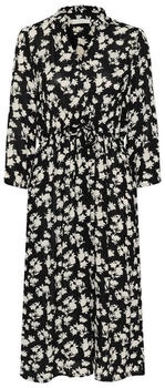 Kaffe Blusenkleid KAamber schwarz taubengrau Blumendruck