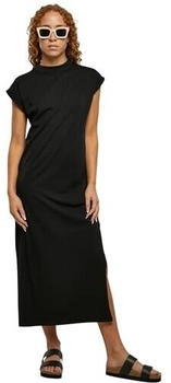 Urban Classics Ladies Long Extended Shoulder Dress schwarz
