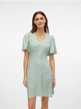 Vero Moda Minikleid VMALBA SS SHORT DRESS WVN NOOS grün silt green