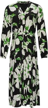 Comma Midikleid aus reiner Viskose Seitenschlitzen