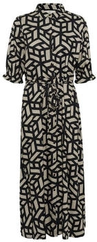 Kaffe Damen Kleid taupe schwarz