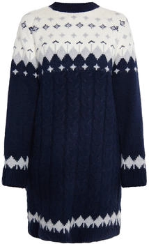 Usha Strickkleid navy hellgrau weiß