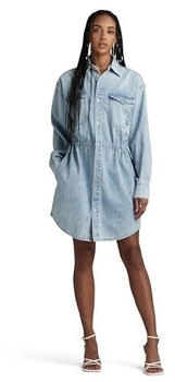 G-Star Relaxed Drawcord Denim Kleid blau mist D24353-D252-G342
