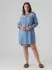 Vero Moda Sila Mix Langarmkleid light blue denim 10285017