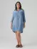 Vero Moda Sila Mix Langarmkleid light blue denim 10285017