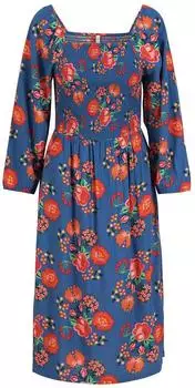 blutsgeschwister Midikleid Golden Maiden M001243-102-1153 lovin red flower bouquet
