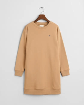 GANT Shield C-Neck Sweat Dress Kleid caramel beige