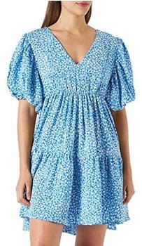 IZIA Gaya Kurzarm Midi Kleid blau weiss