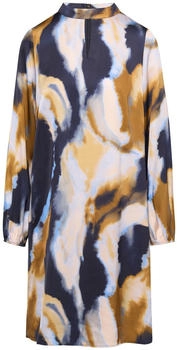 Comma Kleid dunkelblau gelb gold weiß