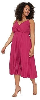 Trendyol Strickkleid fuchsia Kragen und Trägern TBSSS22EL1565
