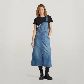 G-Star Midi Dungaree Kleid mittelblau faded cliffside blue D24351-D536-G326