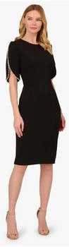 Adrianna Papell Strick-Midikleid aus Kreppperlen schwarz