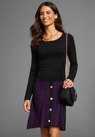 Laura Scott Strickkleid mit edlen Zierkn&ouml;pfen