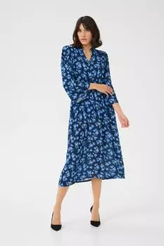 Kaffe Blusenkleid KAamber midnight ebb flow flower