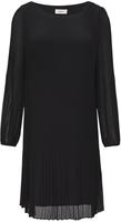 s.Oliver BLACK LABEL Plisseekleid Ohne Taschen halbtransparent mit U-Boot-Ausschnitt