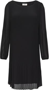 S.Oliver Plissiertes Chiffonkleid Puffärmeln schwarz