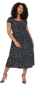Trendyol Strickkleid Blumenmuster schwarz