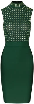 Kraimod Damen Kleid dunkelgrün silber