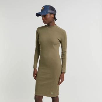 G-Star Ergonomic Slim Rib Langarmkleid D25034-D702-735