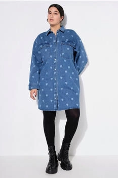 Studio Untold Minikleid Jeanskleid oversized HEARTS-Print
