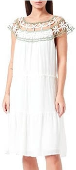 IZIA Damen Blumenspitze Kleid weiss