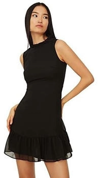 Trendyol Damen Mini A-Linie Kleid schwarz