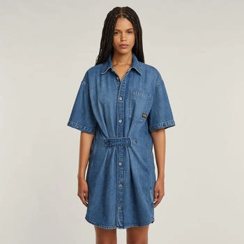 G-Star Modular Shirt Kleid mittelblau faded everglade D25349-D301-G357