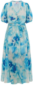 IZIA Kleid creme türkis azur himmelblau
