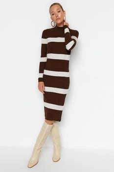 Trendyol Bodycon Slim fit Knitwear Dress braun