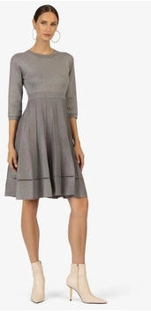 Kraimod Strickkleid Rundhalsausschnitt grau