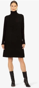 Kraimod Strickkleid Allover-Design schwarz