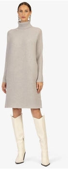 Kraimod Strickkleid Allover-Design hellgrau