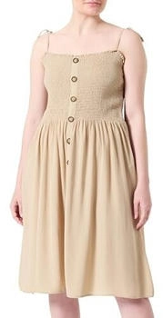 Only Onlannika S L Smock Dress WVN NOOS Sommerkleid beige