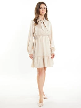Usha Midikleid Volant beige