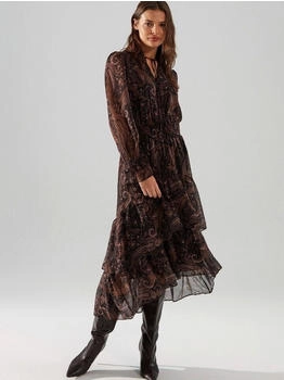 Trendyol Buntes gewebtes Winterkleid Neckholder Limited Edition