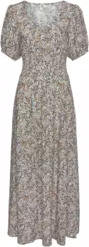 Vivance Dreams Kleid beige taubenblau braun weiß