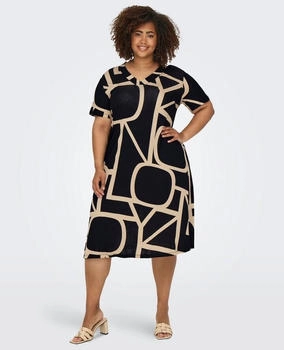 Only Kleid V-Ausschnitt Midikleid