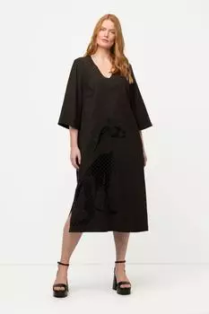 Ulla Popken Kleid dunkelbraun schwarz