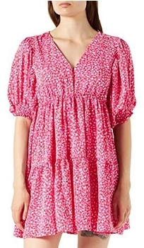 IZIA Gaya Kurzarm Midi Kleid pink weiß
