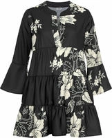 LASCANA Blusenkleid in weiter Form mit Volants und Blumenprint, Tunikakleid,