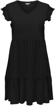 Only Kleid Kurzarm Midi Dress Curvy baumwolle rundhals