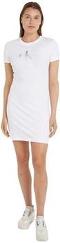 Calvin Klein Monologo Dress Kurzarm weiß