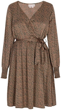 Usha Damen Kleid oliv rostrot