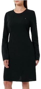 Tommy Hilfiger Pullover-Kleid Soft Wool Flared Sweater Dress schwarz