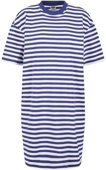 Urban Classics Damen Kleid dunkelblau weiß
