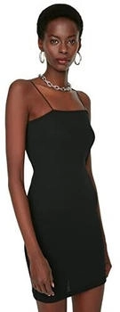 Trendyol Border Bodycon Mini Strickkleid schwarz