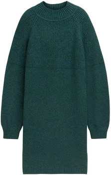 Tom Tailor Denim Strickkleid Stehkragen midnight forest green melange