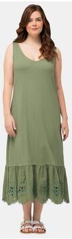 Ulla Popken Jersey Strap Dress with Embroidery Anglaise